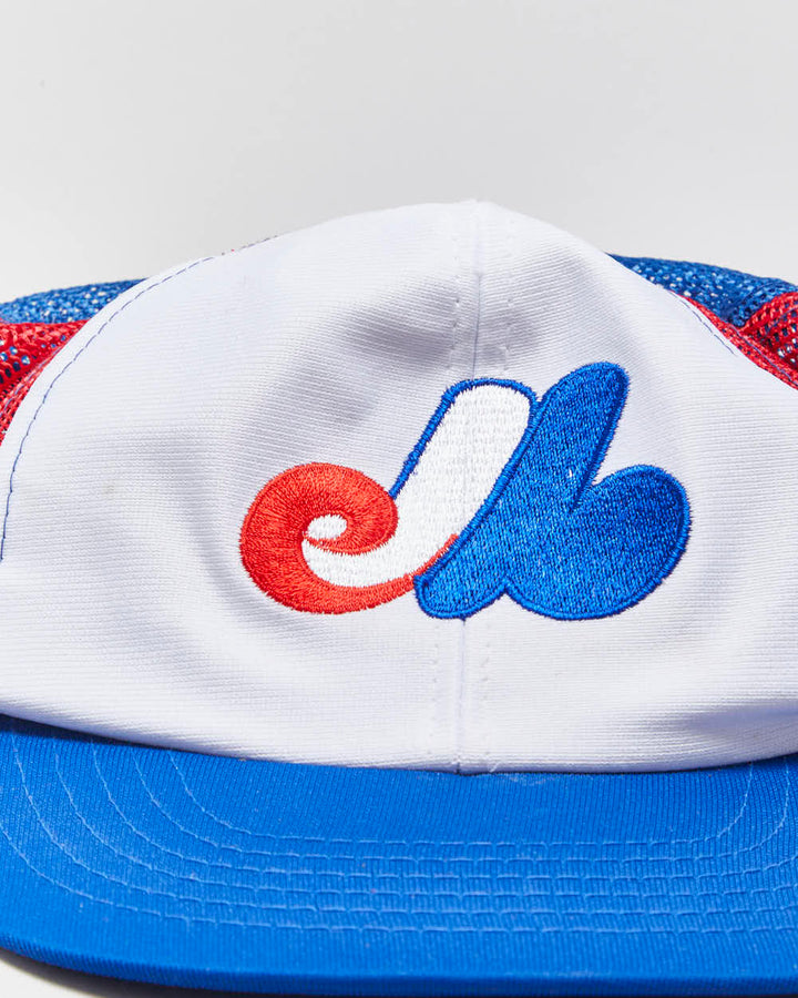 Vintage 1980s Montreal Expos MLB Ted Fletcher Flat Bill Trucker Hat - OS