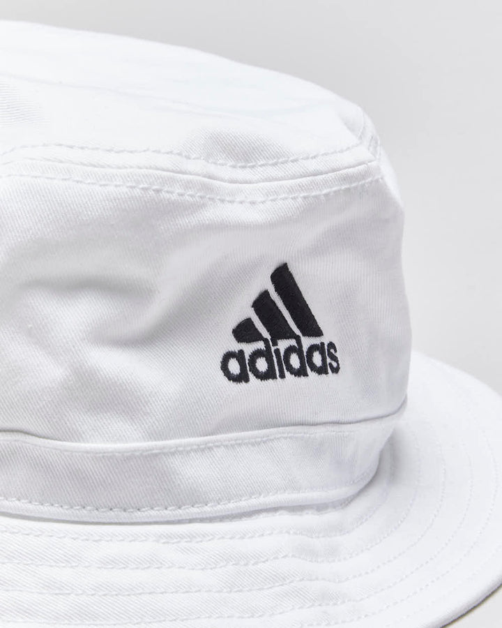Vintage Adidas Embroidered Canvas Bucket Hat - OS