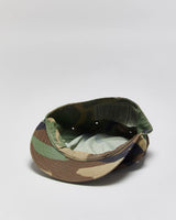 Vintage 2001 Y2K US Military Canvas 'Hot Weather' Woodland Camo Army Cap - 7 1/4