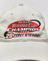 Vintage 2002 Y2K Chase Authentics Khaki Nascar Winston Cup Champion Canvas Velcro Baseball Cap - OS