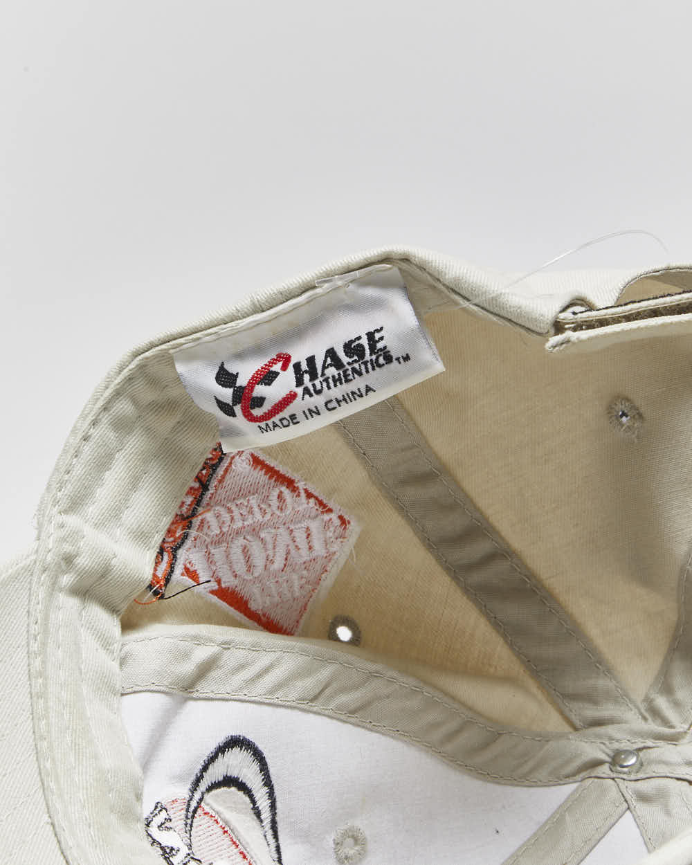 Vintage 2002 Y2K Chase Authentics Khaki Nascar Winston Cup Champion Canvas Velcro Baseball Cap - OS