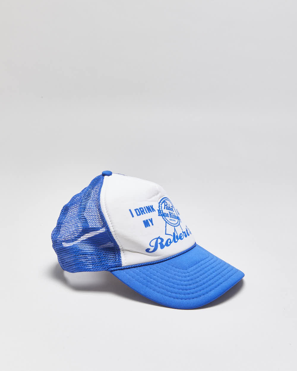 Vintage 1990s Robert's Bar Blue Ribbon Beer Nissin Trucker Hat - OS
