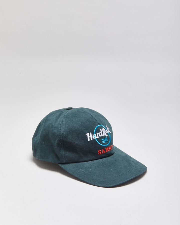 Vintage 1990s Hard Rock Cafe Saigon Brushed Canvas Velcro Baseball Cap - OS