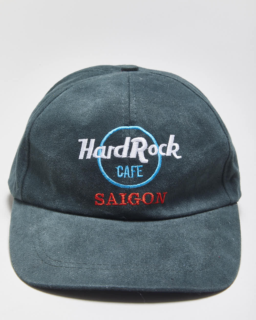 Vintage 1990s Hard Rock Cafe Saigon Brushed Canvas Velcro Baseball Cap - OS