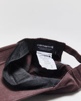 Vintage Carhartt Maroon Canvas Embroidered Script Baseball Cap - OS