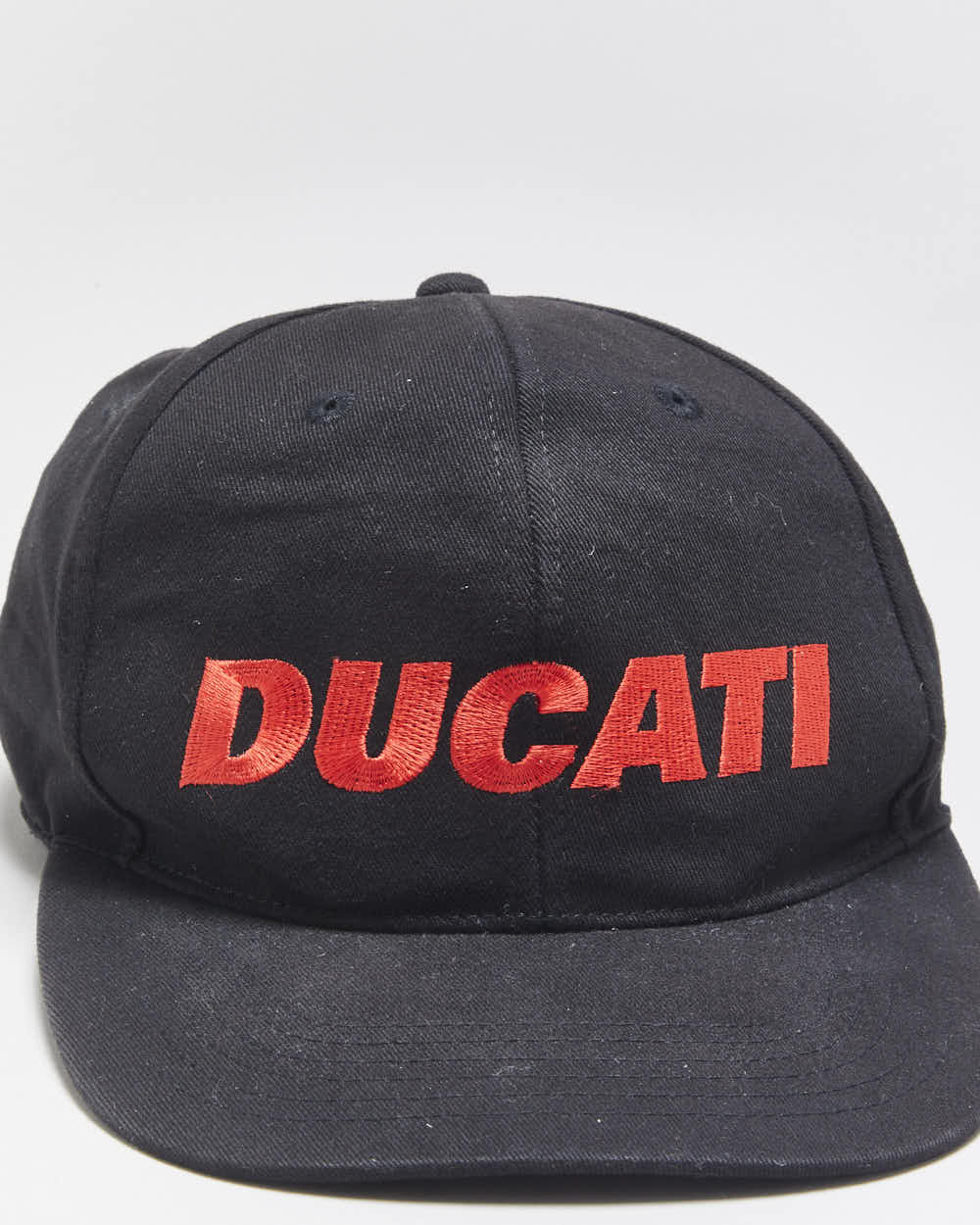 Vintage Y2K 00s Ducati Embroidered Flat Bill Embroidered Canvas Snapback Baseball Cap - OS