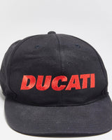 Vintage Y2K 00s Ducati Embroidered Flat Bill Embroidered Canvas Snapback Baseball Cap - OS