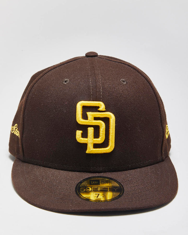 Vintage New Era 59 Fifty San Diego Padres MLB Official On-Field Fitted Baseball Cap - 7 1/4