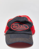Vintage Y2K 00s Von Dutch Classic Patch Canvas Trucker Hat - OS