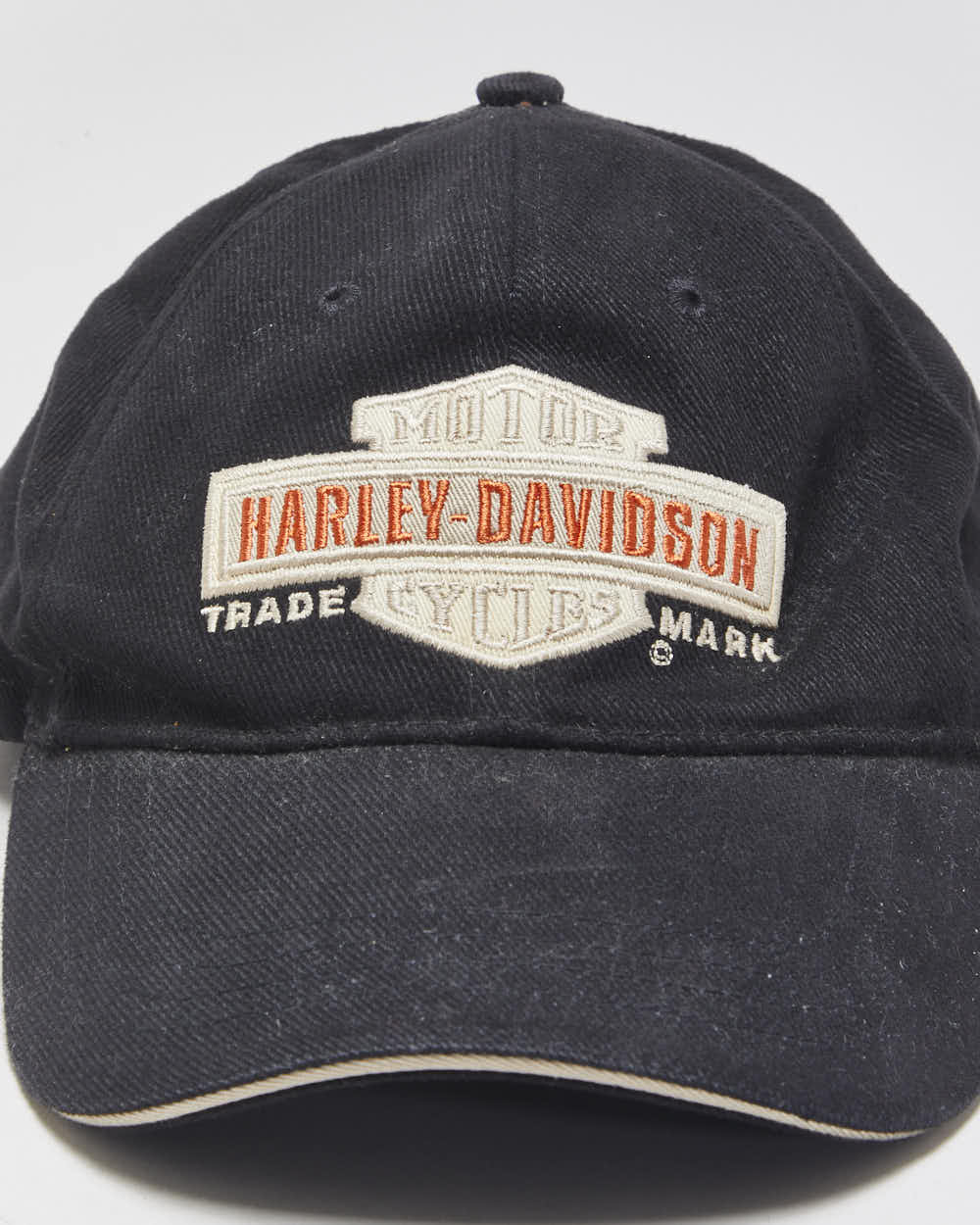 Vintage Y2K 00s Harley Davidson Canvas Denim Strap Baseball Cap - OS