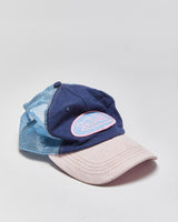 Vintage Y2K 00s Von Dutch Baby Pink Classic Patch Suede Peak Trucker Hat - OS