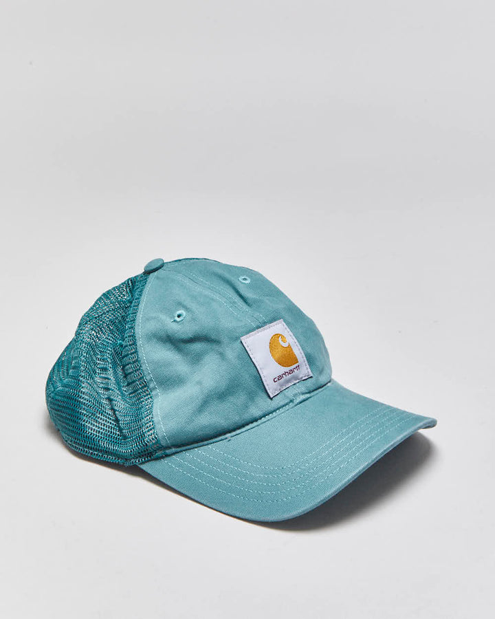 Vintage Carhartt Buffalo Teal Sandstone Canvas Trucker Hat - OS