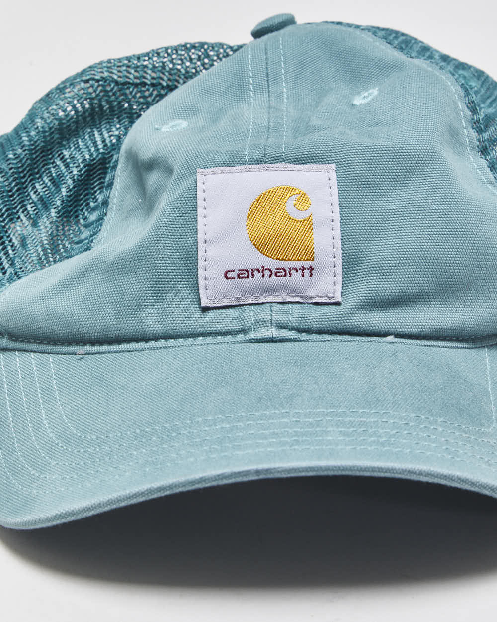 Vintage Carhartt Buffalo Teal Sandstone Canvas Trucker Hat - OS