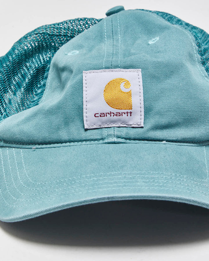 Vintage Carhartt Buffalo Teal Sandstone Canvas Trucker Hat - OS