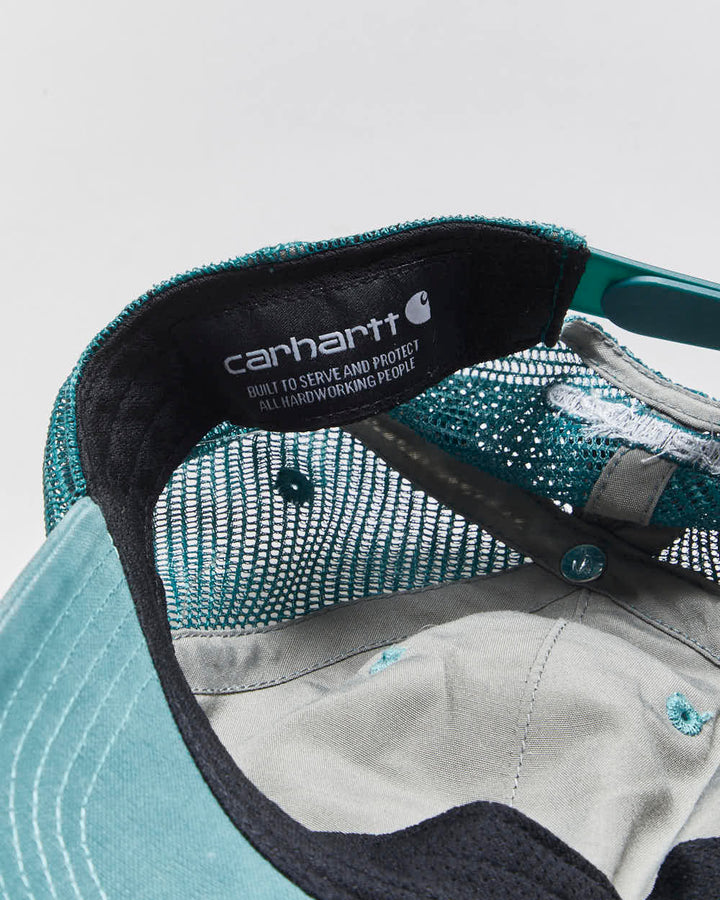 Vintage Carhartt Buffalo Teal Sandstone Canvas Trucker Hat - OS