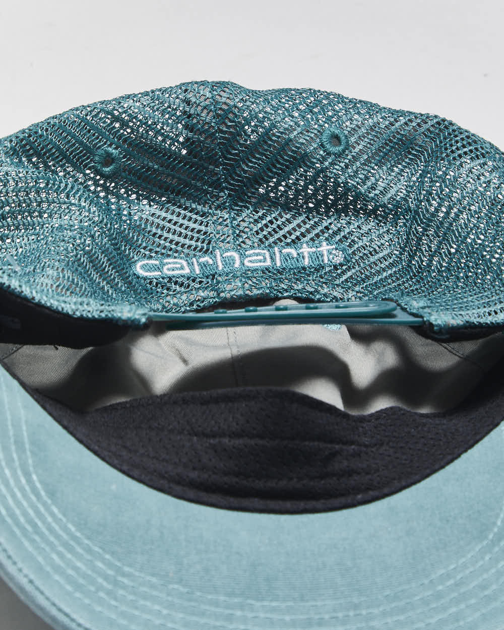 Vintage Carhartt Buffalo Teal Sandstone Canvas Trucker Hat - OS