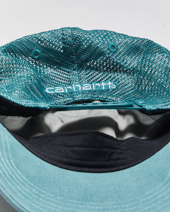 Vintage Carhartt Buffalo Teal Sandstone Canvas Trucker Hat - OS