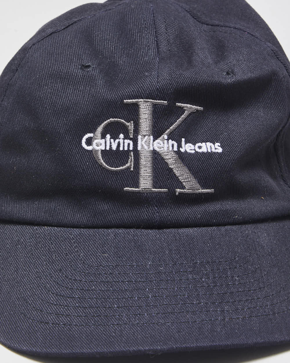 Vintage 1990s Calvin Klein Jeans Embroidered Canvas Baseball Cap - OS