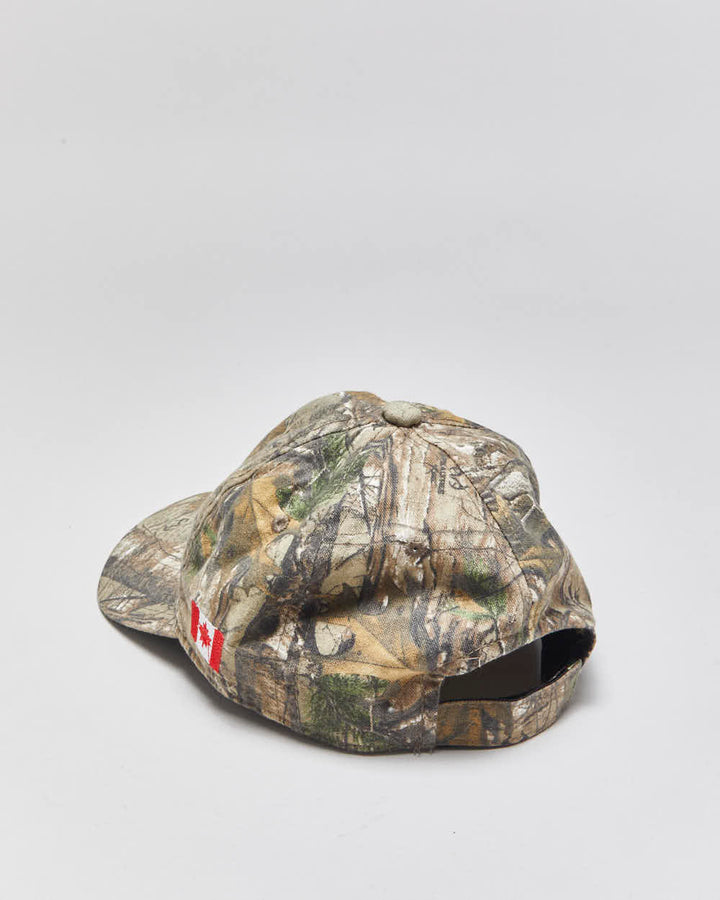 Vintage Cabela's Embroidered Realtree Camo Canvas Velcro Baseball Cap - OS
