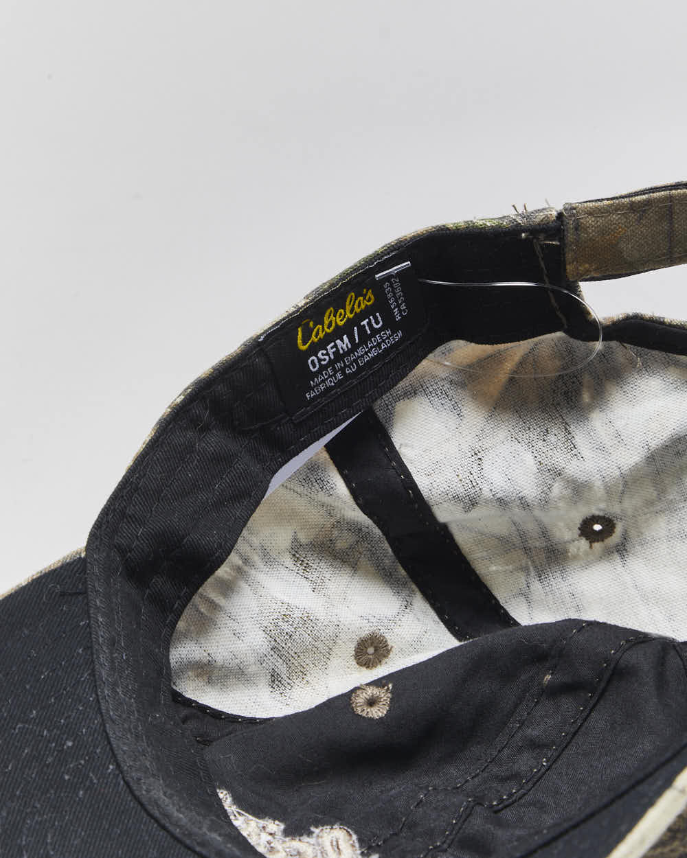 Vintage Cabela's Embroidered Realtree Camo Canvas Velcro Baseball Cap - OS