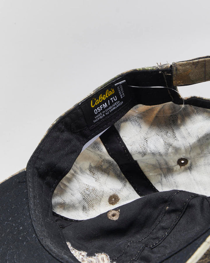 Vintage Cabela's Embroidered Realtree Camo Canvas Velcro Baseball Cap - OS