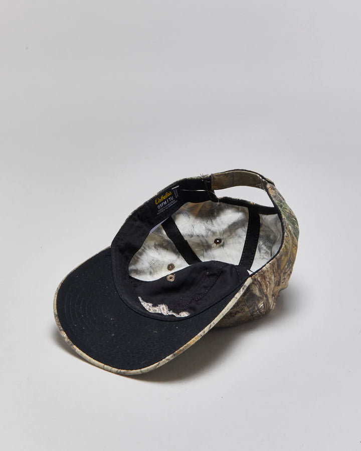 Vintage Cabela's Embroidered Realtree Camo Canvas Velcro Baseball Cap - OS