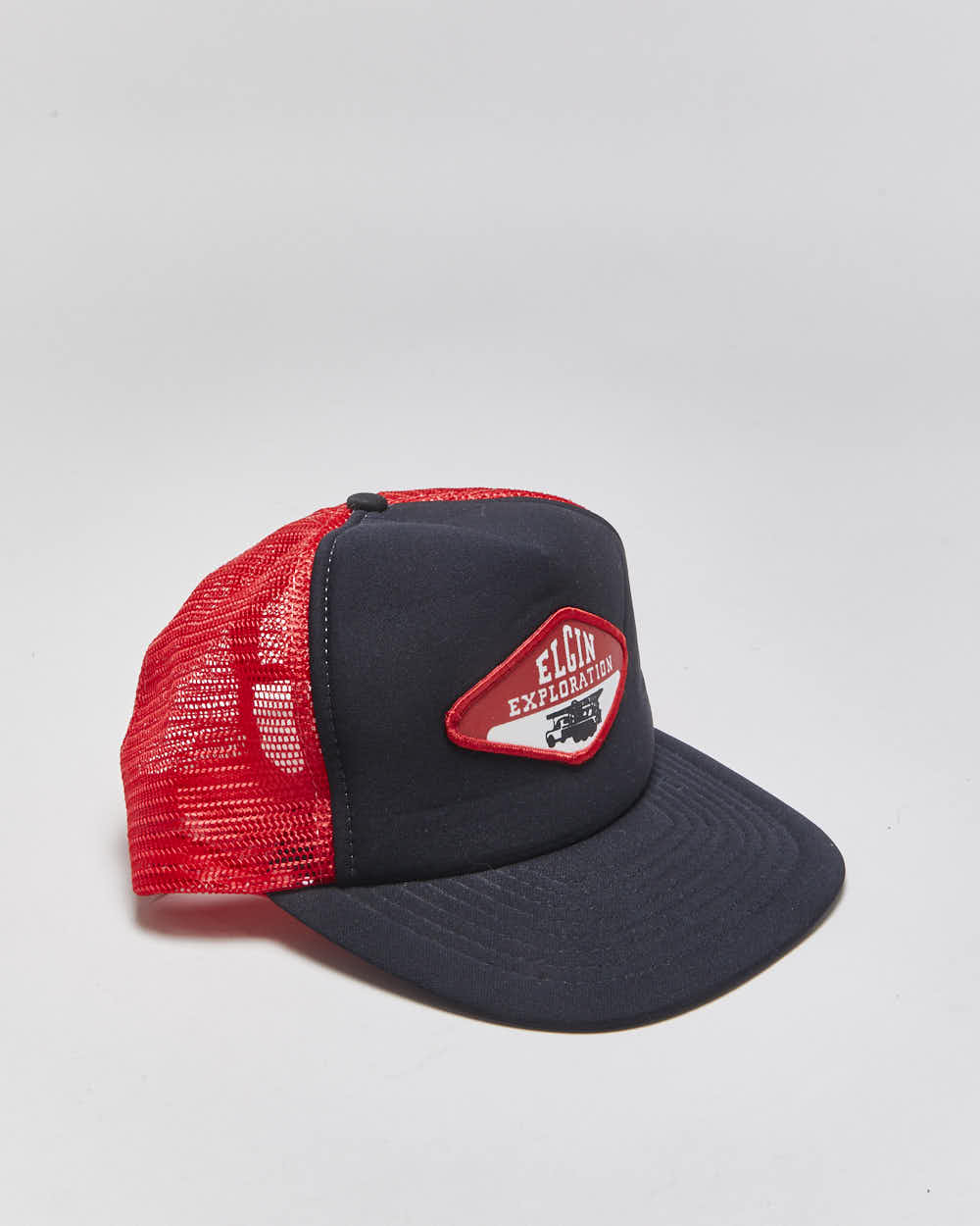 DS Vintage 1980s Elgin Exploration Wilson Flat Bill Trucker Hat - OS