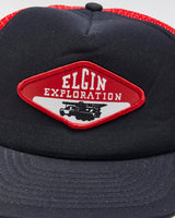DS Vintage 1980s Elgin Exploration Wilson Flat Bill Trucker Hat - OS