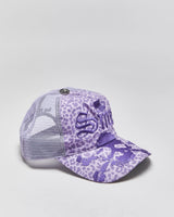 DS Vintage Y2K 00s SMET By Christian Audigier Made In USA Leopard Print  Embroidered Trucker Hat - OS