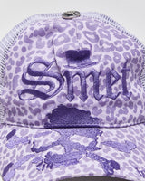 DS Vintage Y2K 00s SMET By Christian Audigier Made In USA Leopard Print  Embroidered Trucker Hat - OS