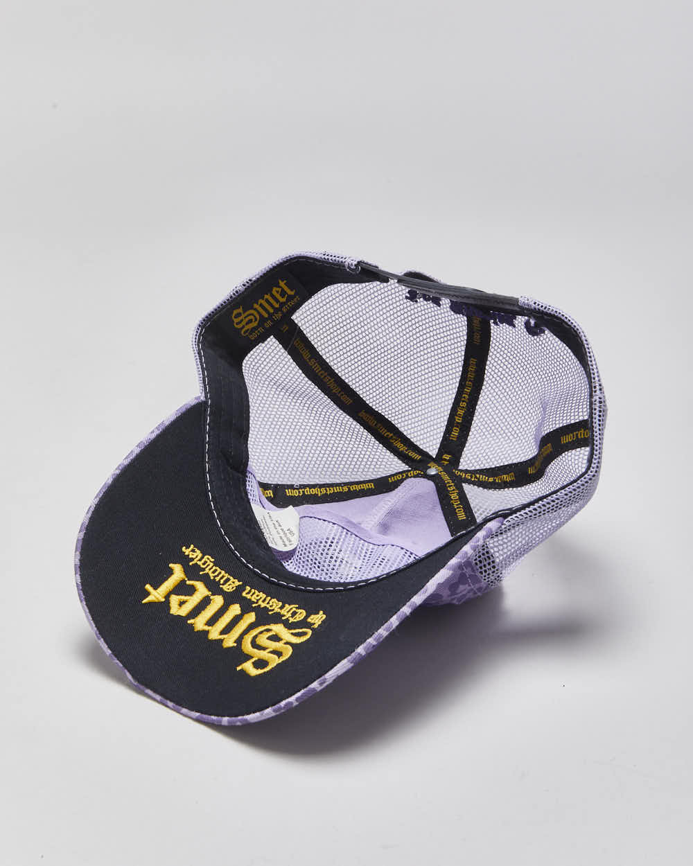 DS Vintage Y2K 00s SMET By Christian Audigier Made In USA Leopard Print  Embroidered Trucker Hat - OS