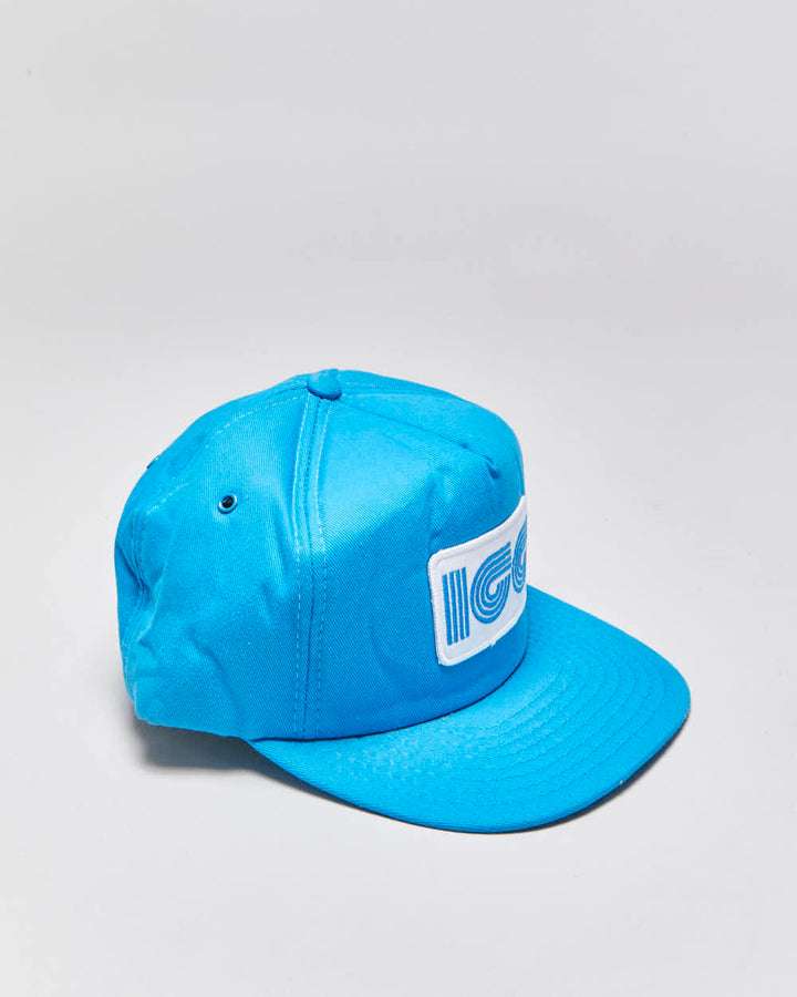 DS Vintage 1980s ICG Propane Aqua Blue Cotton Flat Brim Snapback - OS