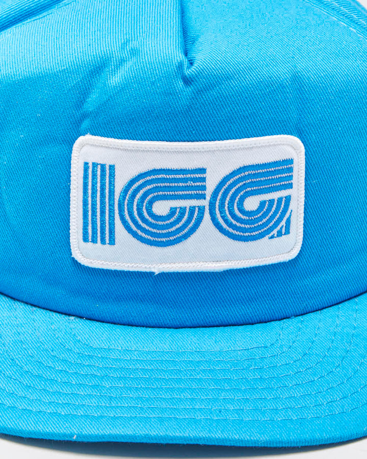 DS Vintage 1980s ICG Propane Aqua Blue Cotton Flat Brim Snapback - OS