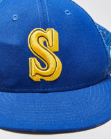Vintage Y2K 00s New Era 9Fifty x Cooperstown Collection Seattle Mariners Wool MLB Trucker Hat - OS