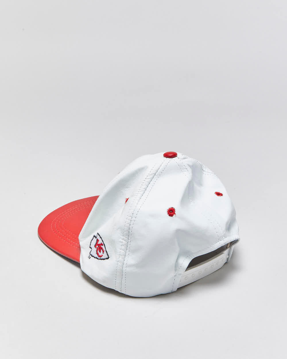 Vintage 1990s Kansas City Chiefs Leather Made In USA Modern Team NFL Snapback - OS