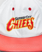 Vintage 1990s Kansas City Chiefs Leather Made In USA Modern Team NFL Snapback - OS