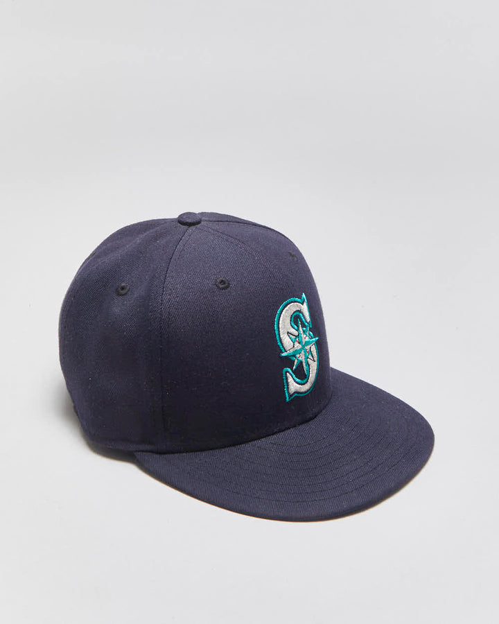 Vintage New Era 59Fifty Seattle Mariners Navy MLB On-Field Fitted Baseball Cap - 7 1/8