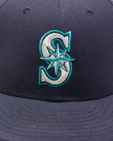Vintage New Era 59Fifty Seattle Mariners Navy MLB On-Field Fitted Baseball Cap - 7 1/8