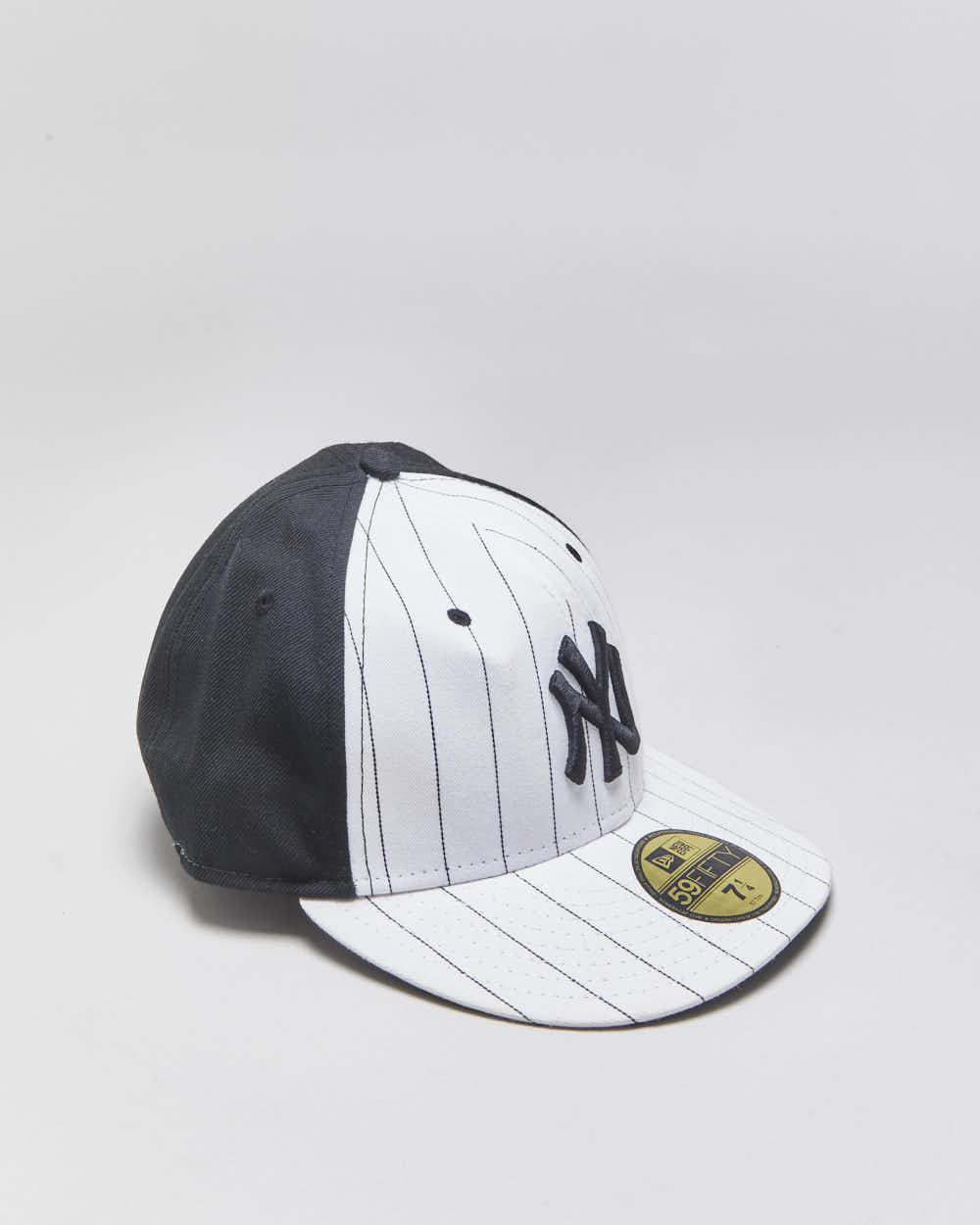 Vintage Y2K 00s New Era 59Fifty N.Y Yankees Wool Cotton Blend Striped Fitted MLB Baseball Cap - 7 1/4