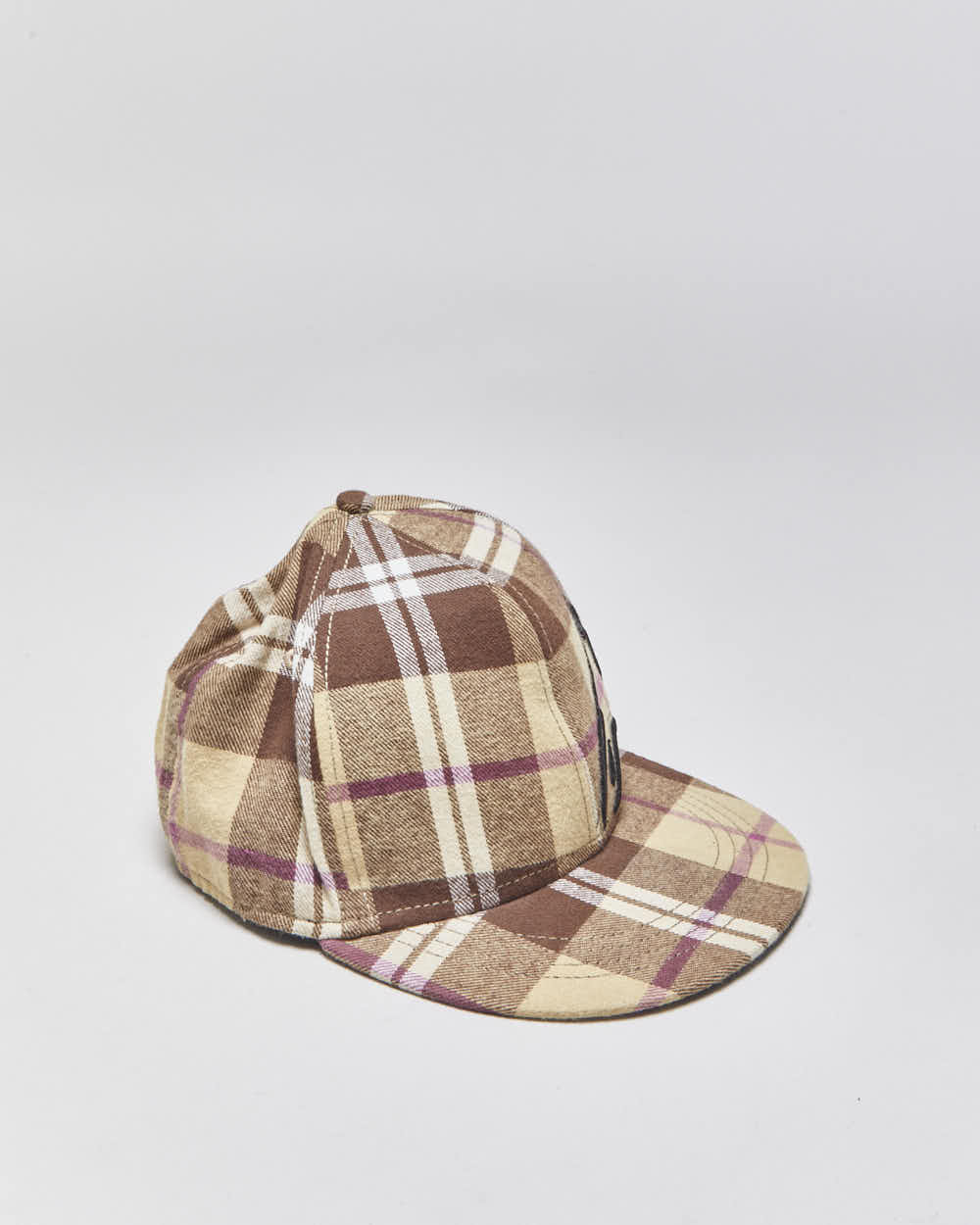 Vintage Y2K 00s Alpine Stars Plaid Flex Fitted Baseball Cap - S/M