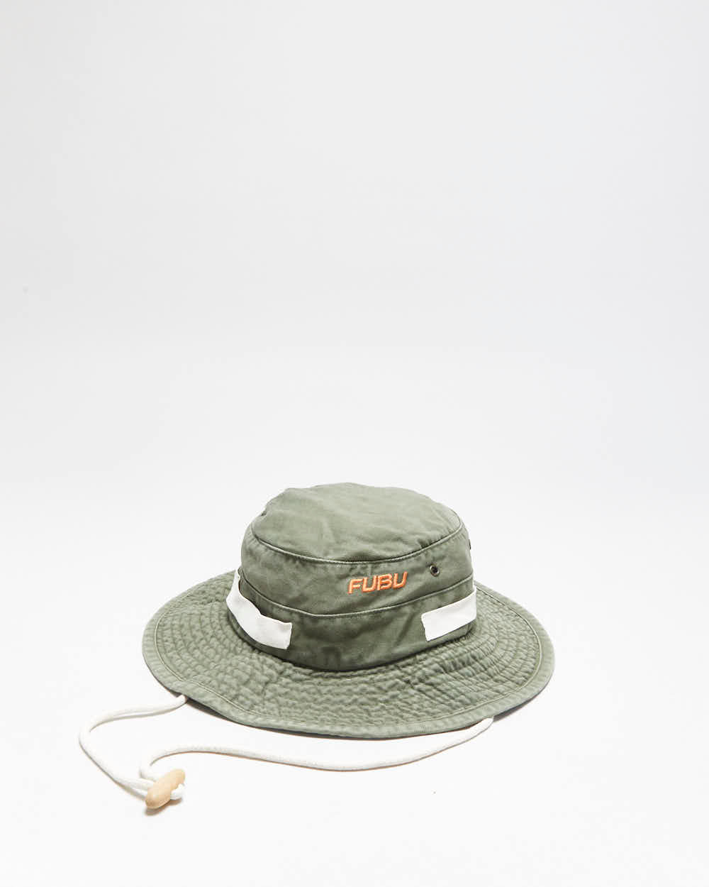 Vintage Y2K 00s Fubu Khaki Canvas Boonie Hat - L