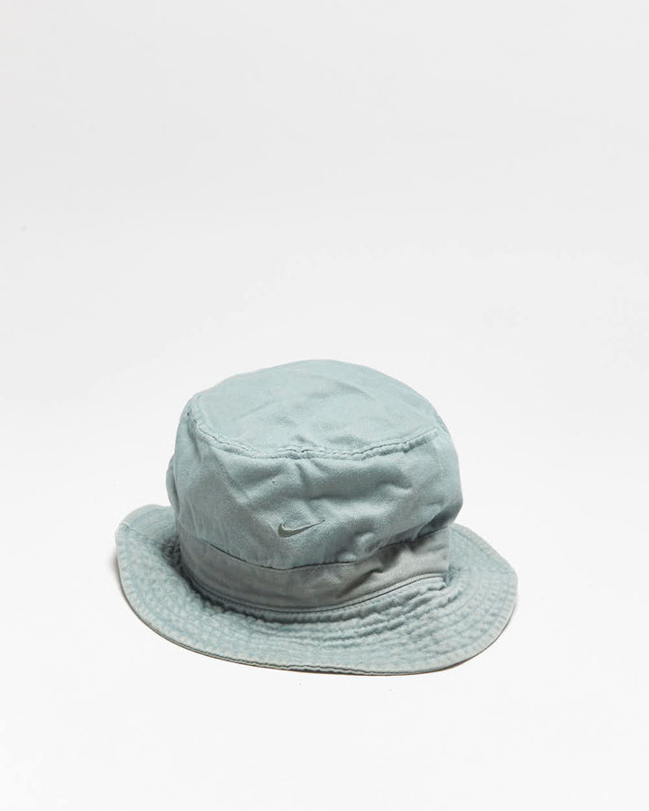 Vintage Y2K 00s Nike Sage Green Canvas Bucket Hat - M