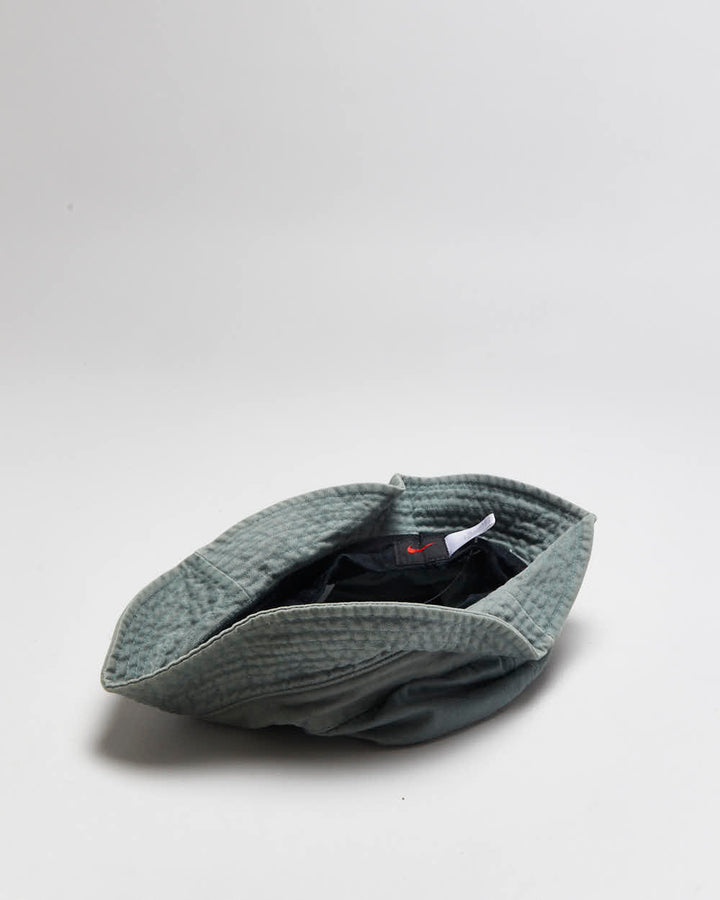 Vintage Y2K 00s Nike Sage Green Canvas Bucket Hat - M
