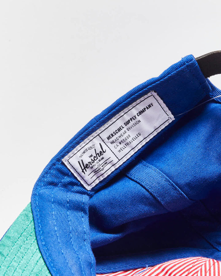 Herschel Harwood Leather Strapback Flat Brim Baseball Cap - OS