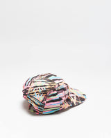 Vintage 1980s Rainier American Beer Patterned Canvas Cycling Cap - OS