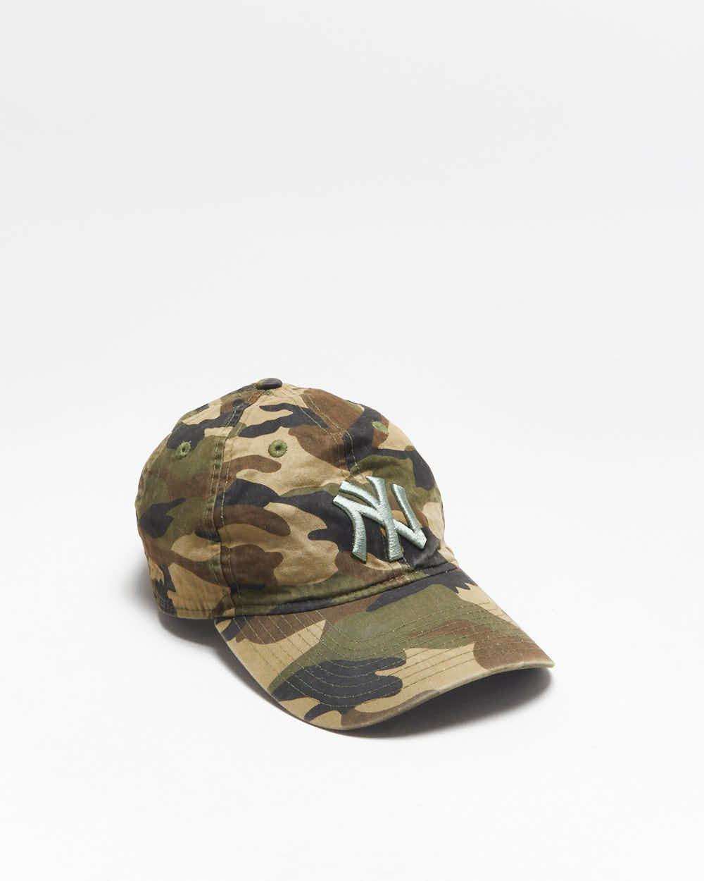 Vintage New Era 9Twenty N.Y Yankees Woodland Camo MLB Canvas Baseball Cap - OS