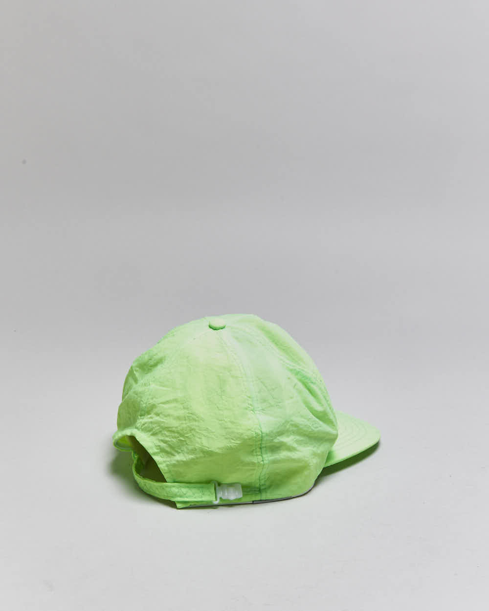 DS Vintage 1980s Ocean Pacific Volt Green Slide Clasp Flat Brim Baseball Cap - OS
