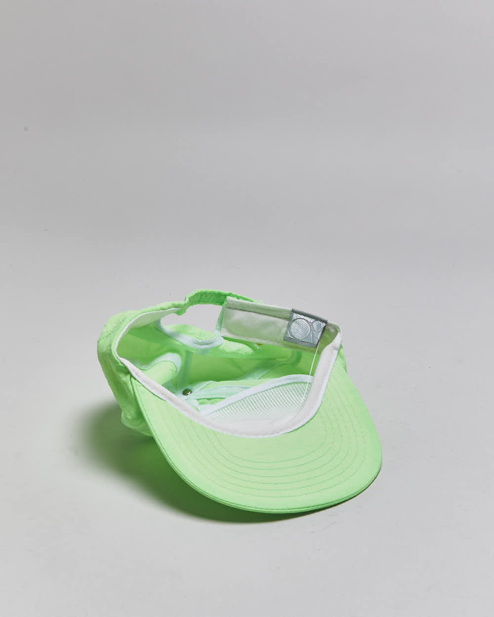 DS Vintage 1980s Ocean Pacific Volt Green Slide Clasp Flat Brim Baseball Cap - OS