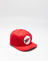 Vintage 1980s Redwing Shoes Made In USA Flat Brim Patch Trucker Snapback - OS