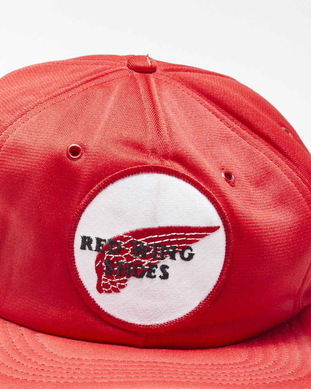 Vintage 1980s Redwing Shoes Made In USA Flat Brim Patch Trucker Snapback - OS